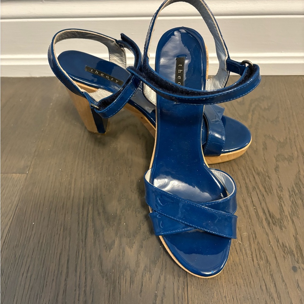 Theory blue gorgeous sandals